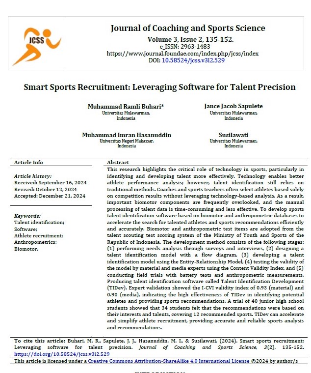 Smart Sports Recruitment: Leveraging Software for Talent Precision